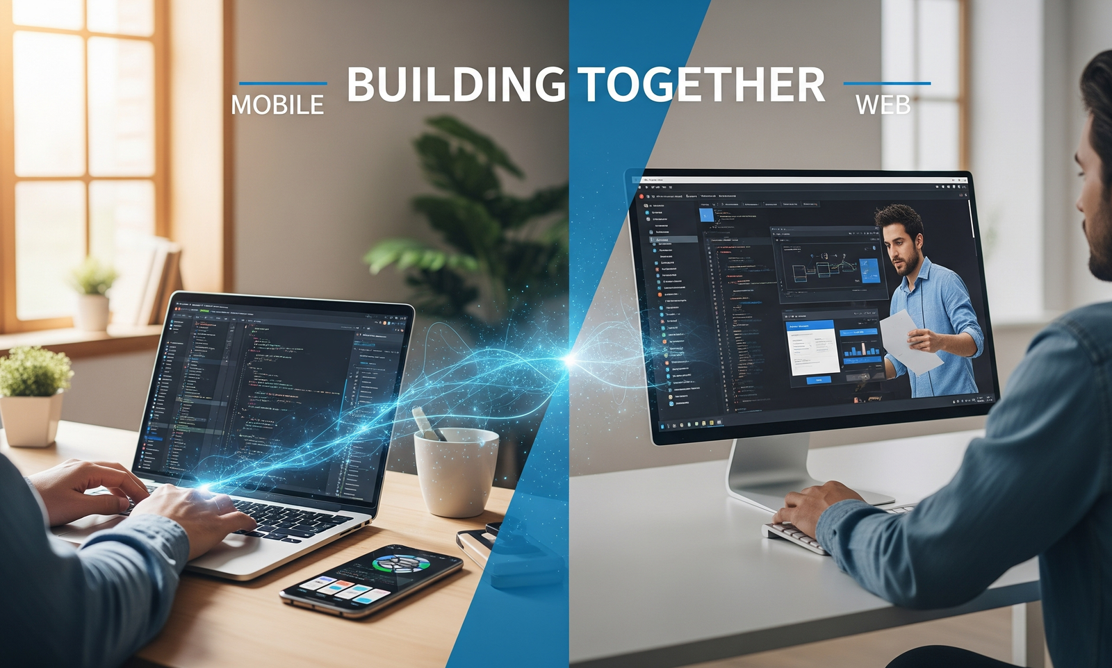 Build mobile and web app together